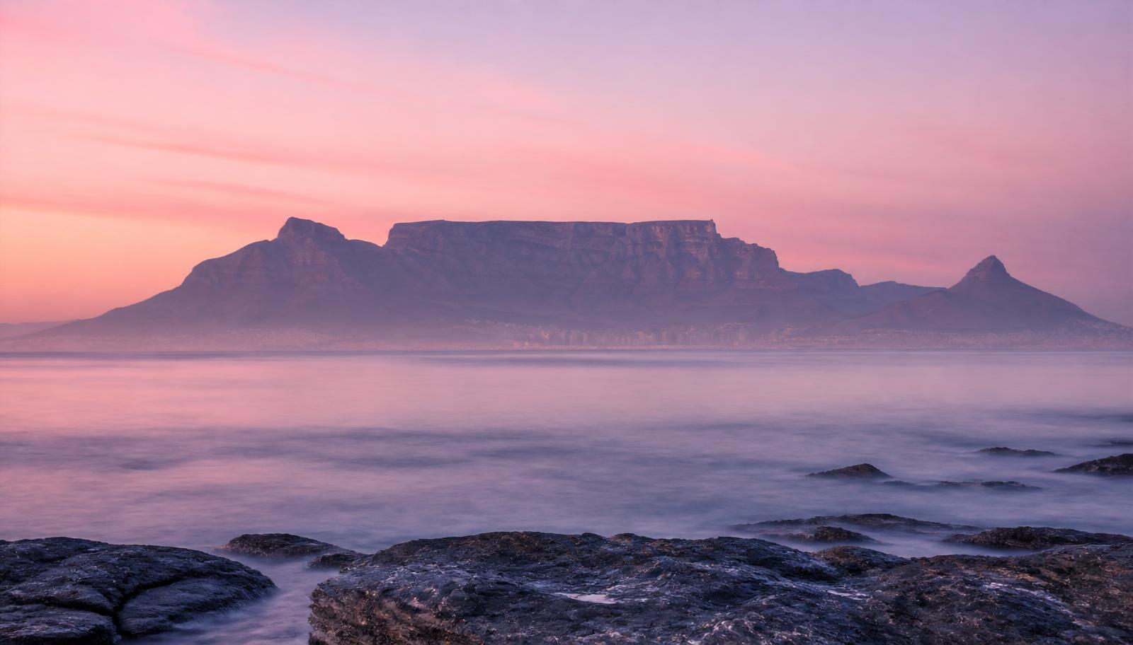 Table Mountain at soft dawn